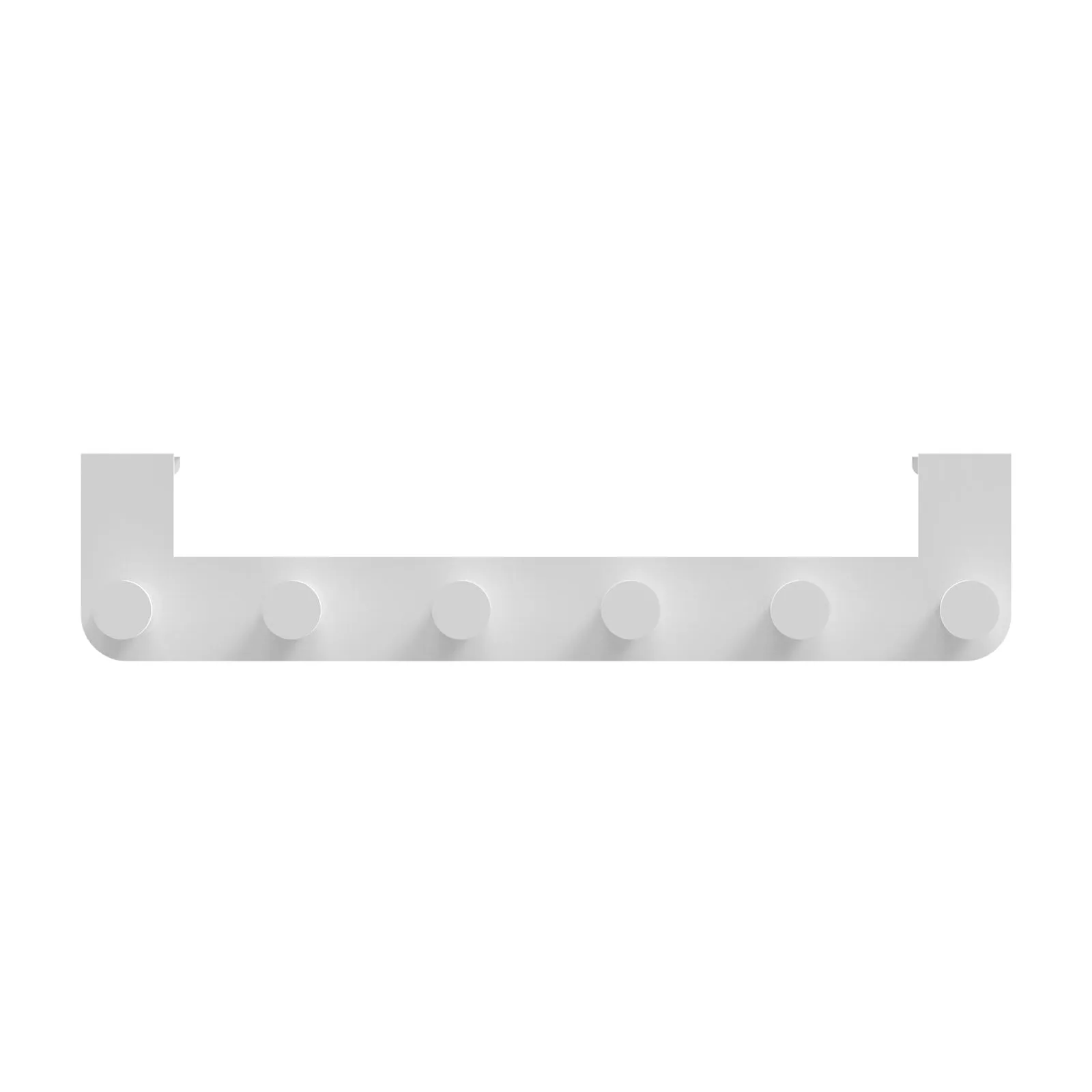 6 White Hooks Over Door