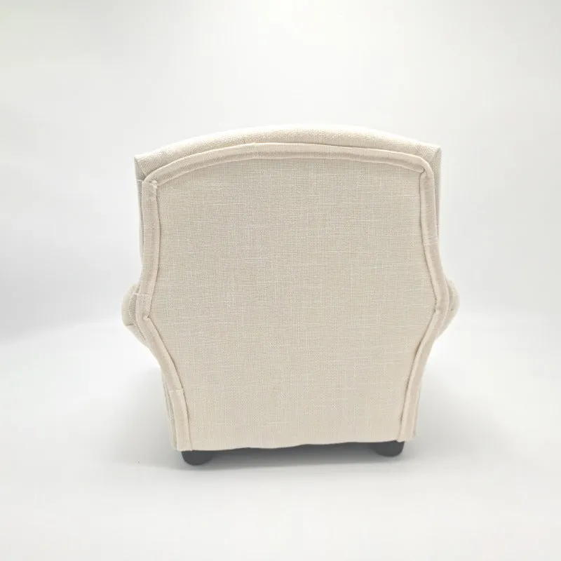 Babymoon Wooden Auxiliary Chair Sofa | Baby Photoshoot Props | White