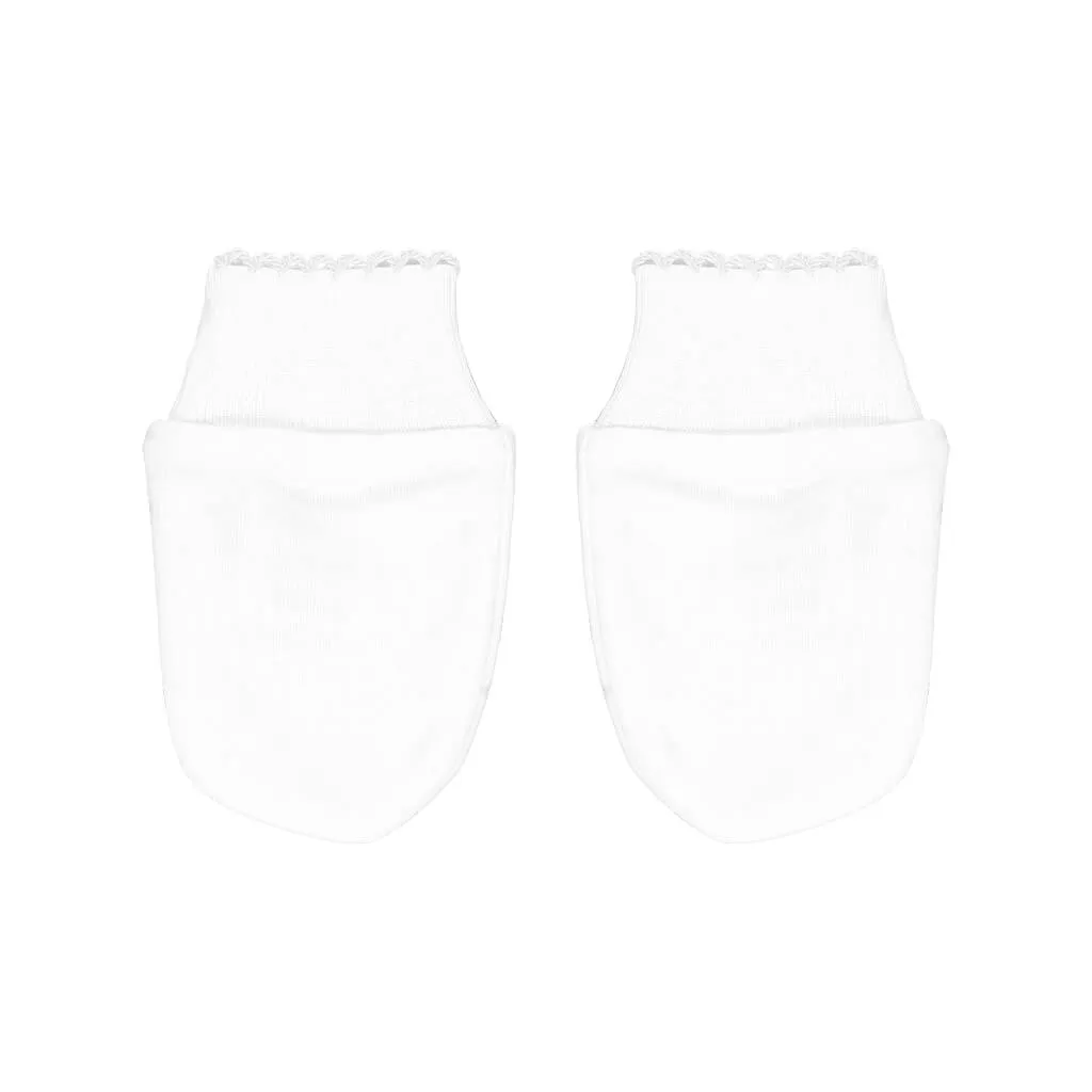 Basic Solid Mittens White