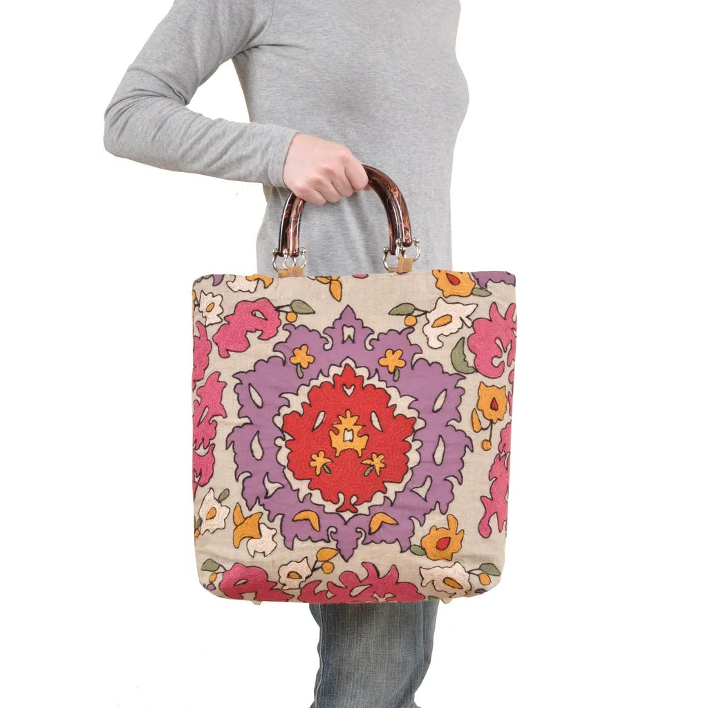 Bohemian Magenta Large Tote
