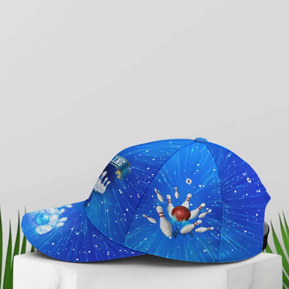 Bowling Vector Art Blue Baseball Cap Coolspod