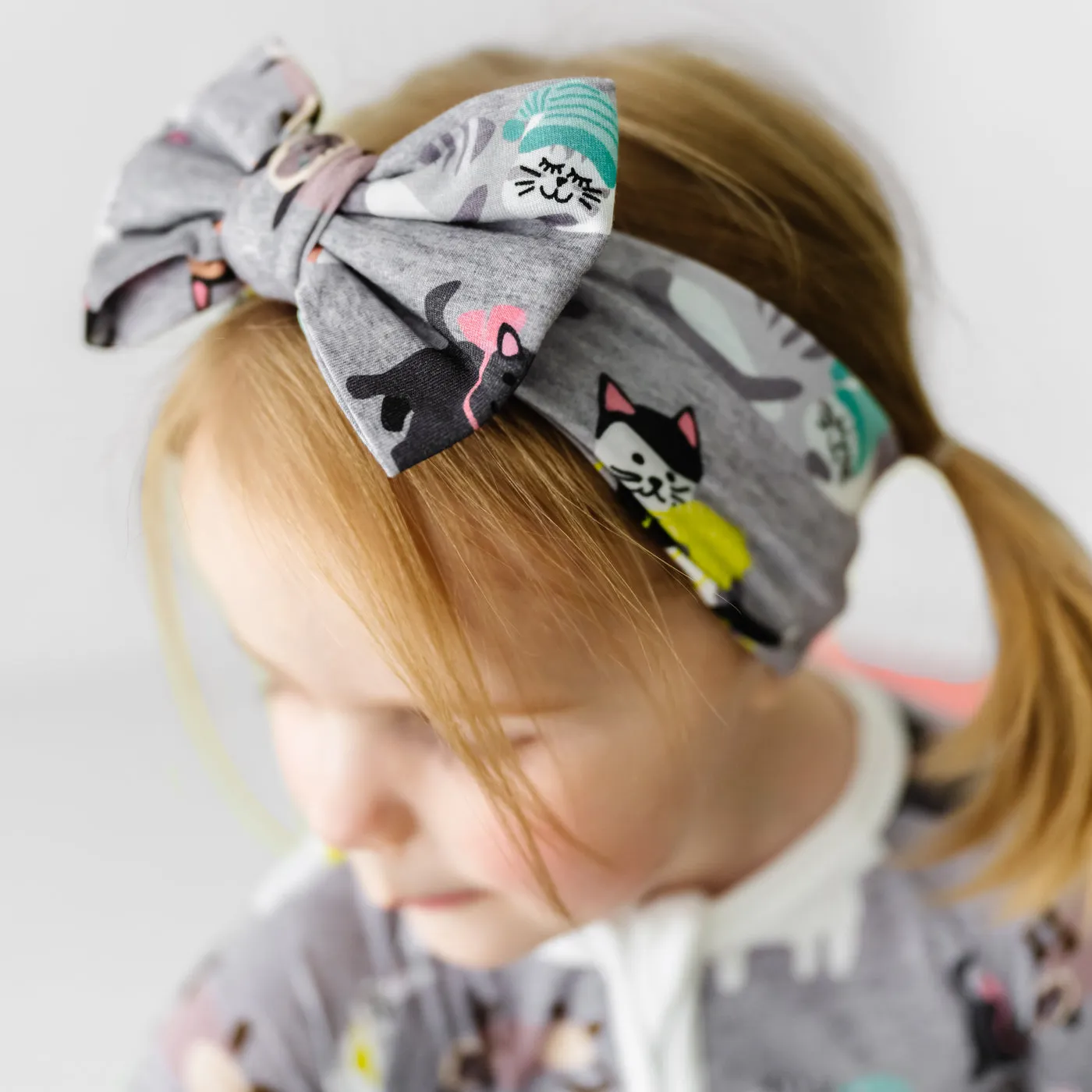 Cozy Cats Luxe Bow Headband