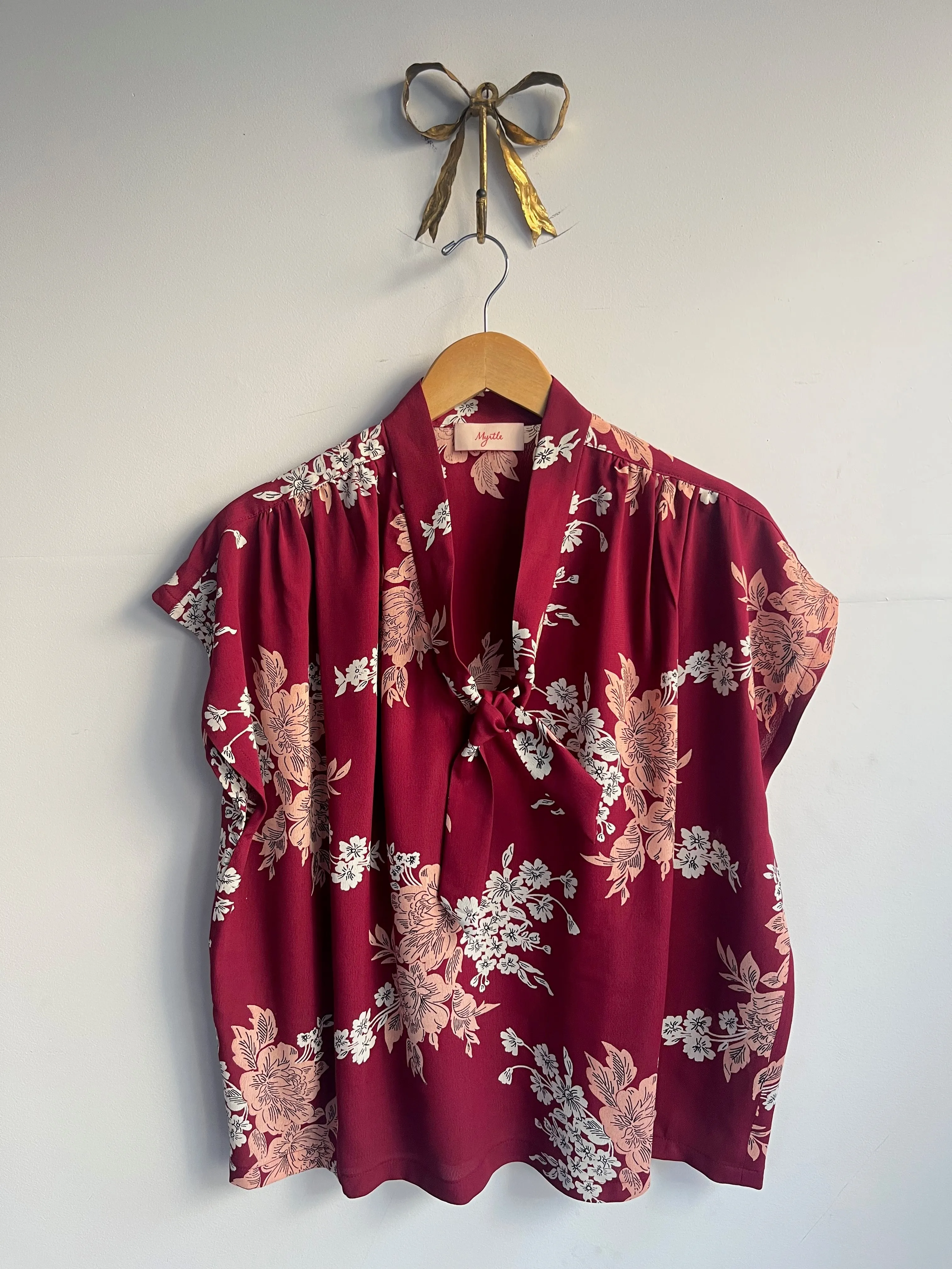 Faye Blouse - Burgundy Blossom
