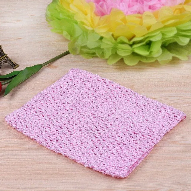 FENGRISE 20X23cm Tulle Spool Tutu Crochet Chest Wrap Tube Tops Apparel Sewing Knit Fabric Girl Birthday Gifts Headbands Skirt