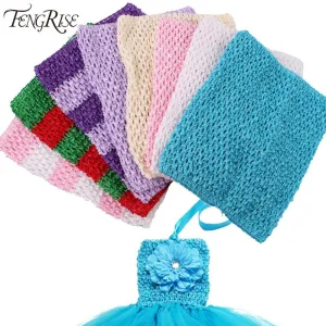 FENGRISE 20X23cm Tulle Spool Tutu Crochet Chest Wrap Tube Tops Apparel Sewing Knit Fabric Girl Birthday Gifts Headbands Skirt