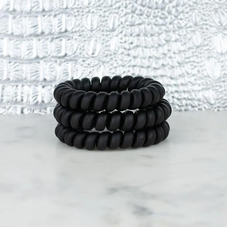 Hotline Hair Ties Set (Black Matte)