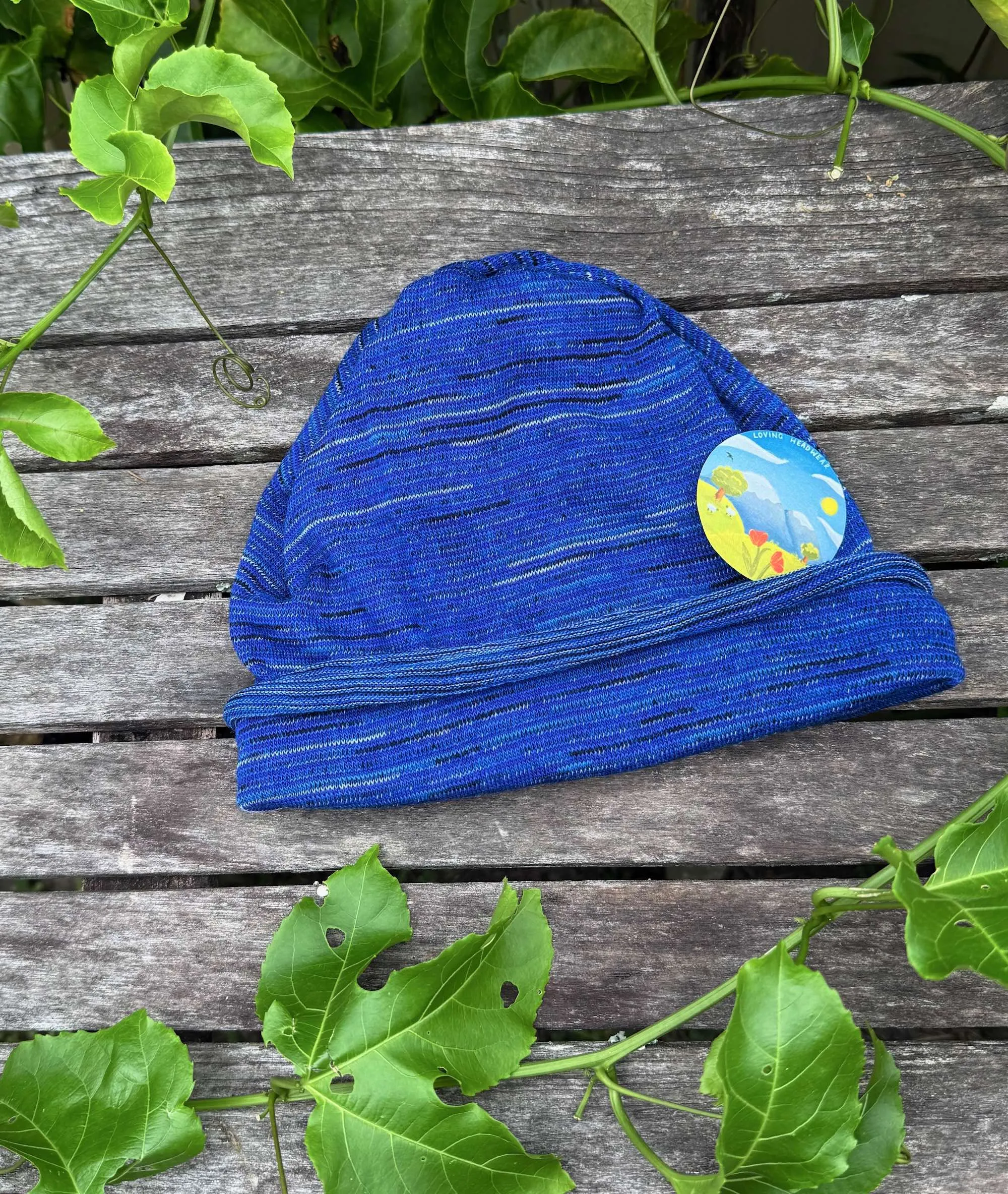 Merino Beanie Wrap - Alpine Blues