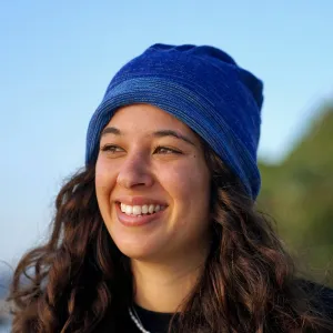 Merino Beanie Wrap - Alpine Blues