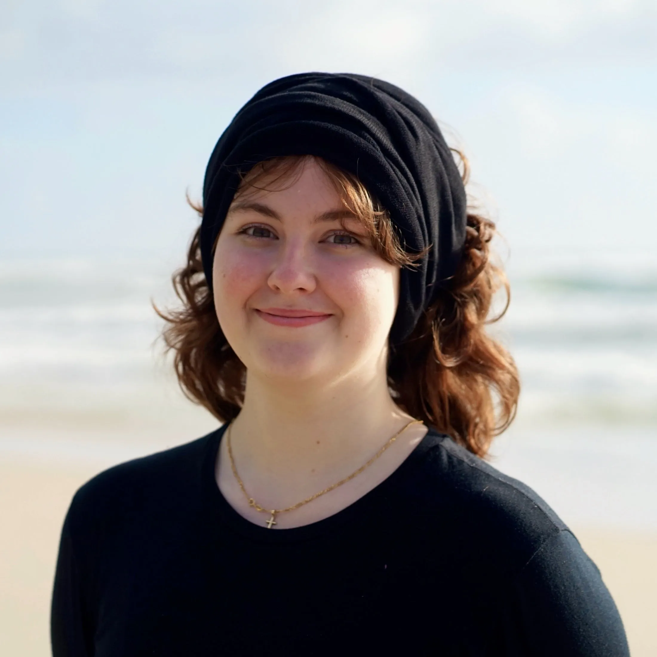Merino Beanie Wrap - Black