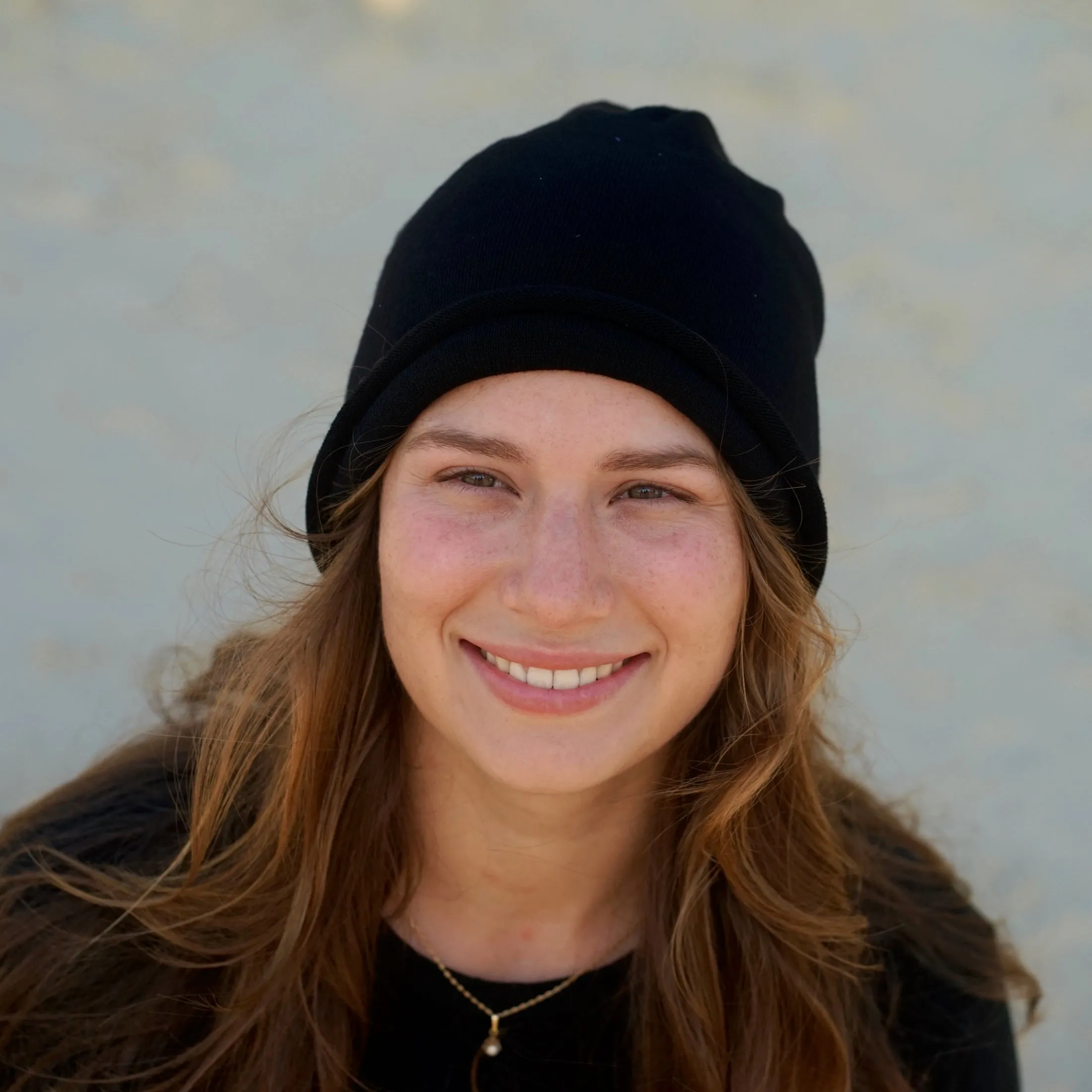 Merino Beanie Wrap - Black