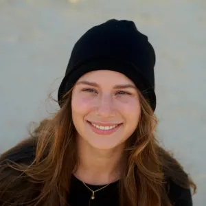 Merino Beanie Wrap - Black