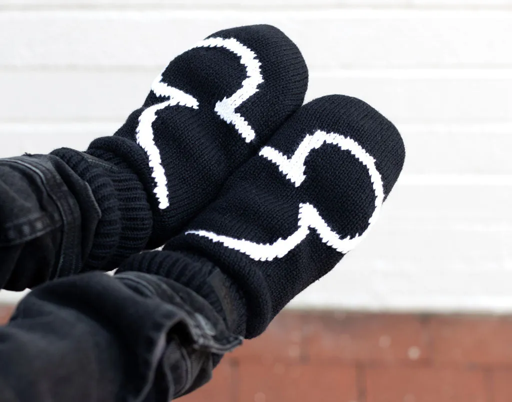 Mickey Mouse Black Mittens