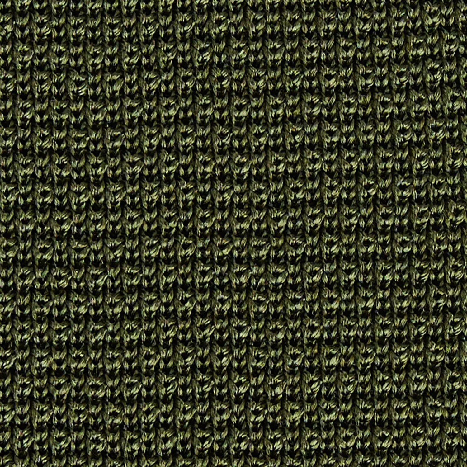 OLIVE GREEN SILK KNITTED TIE