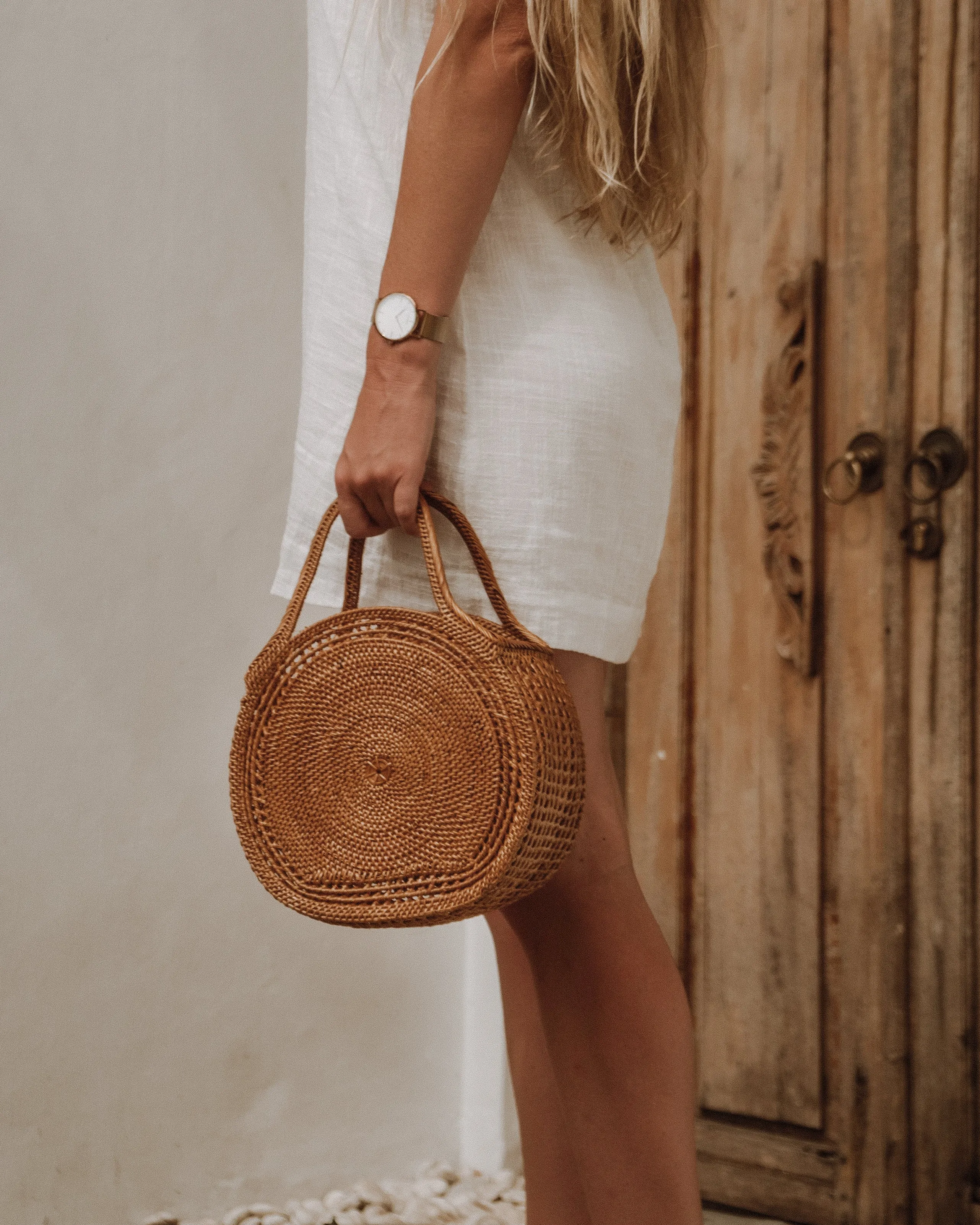 Padar Round Rattan Handbag