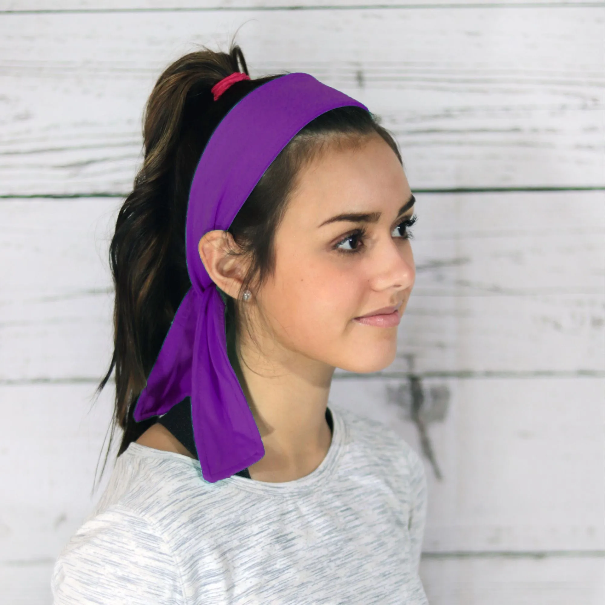 Purple Tie Headband
