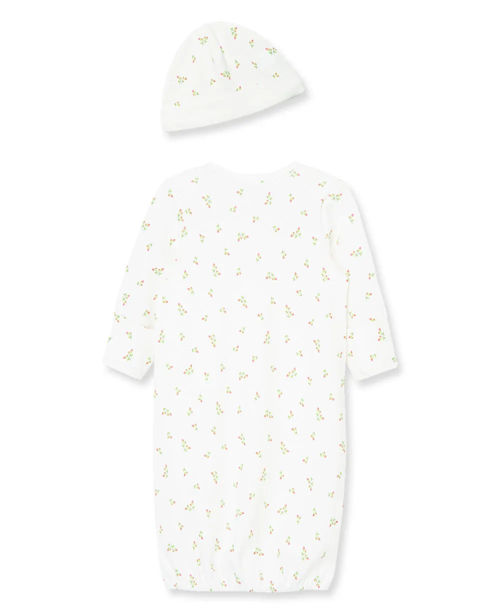 Rosebud Sleeper Gown And Hat