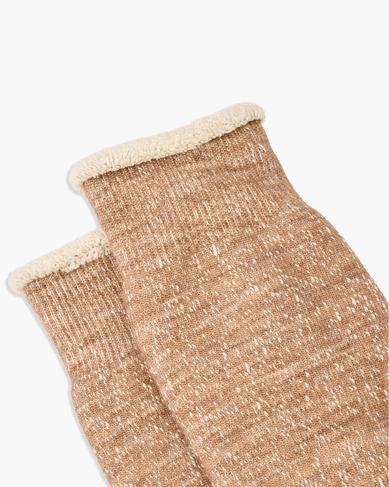 RoToTo R1001 Double Face Crew Socks - Camel