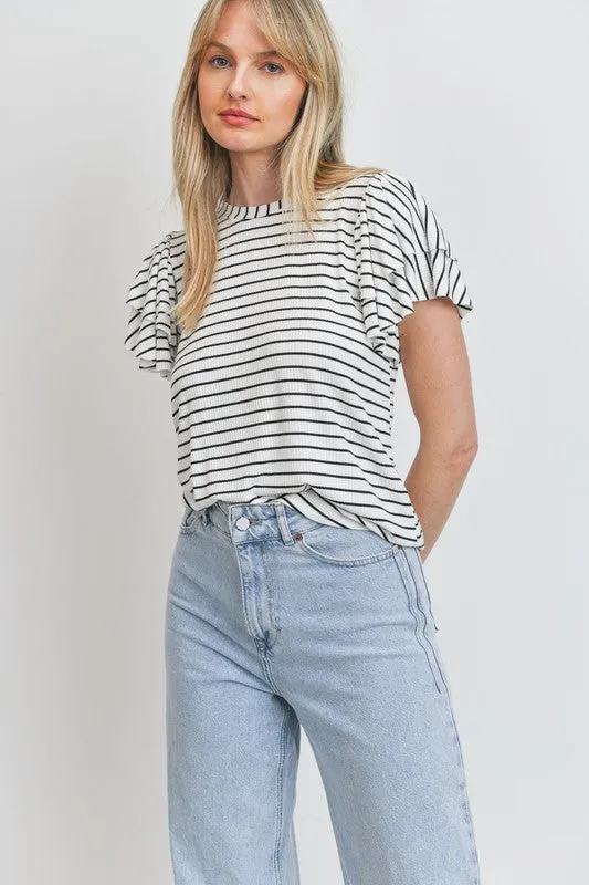 Ruffled Lines Top