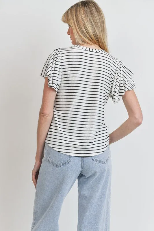 Ruffled Lines Top
