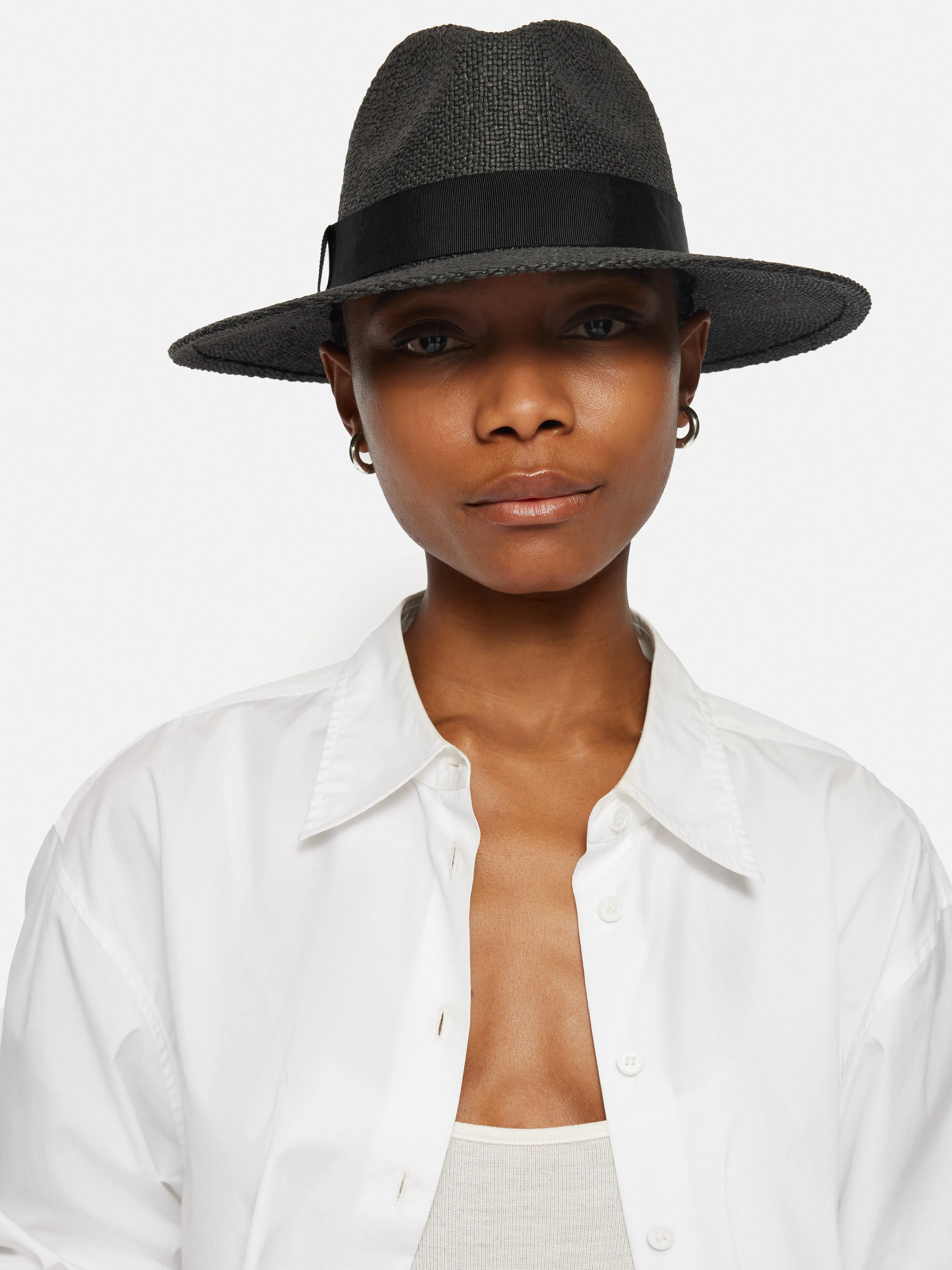 Straw Fedora | Black