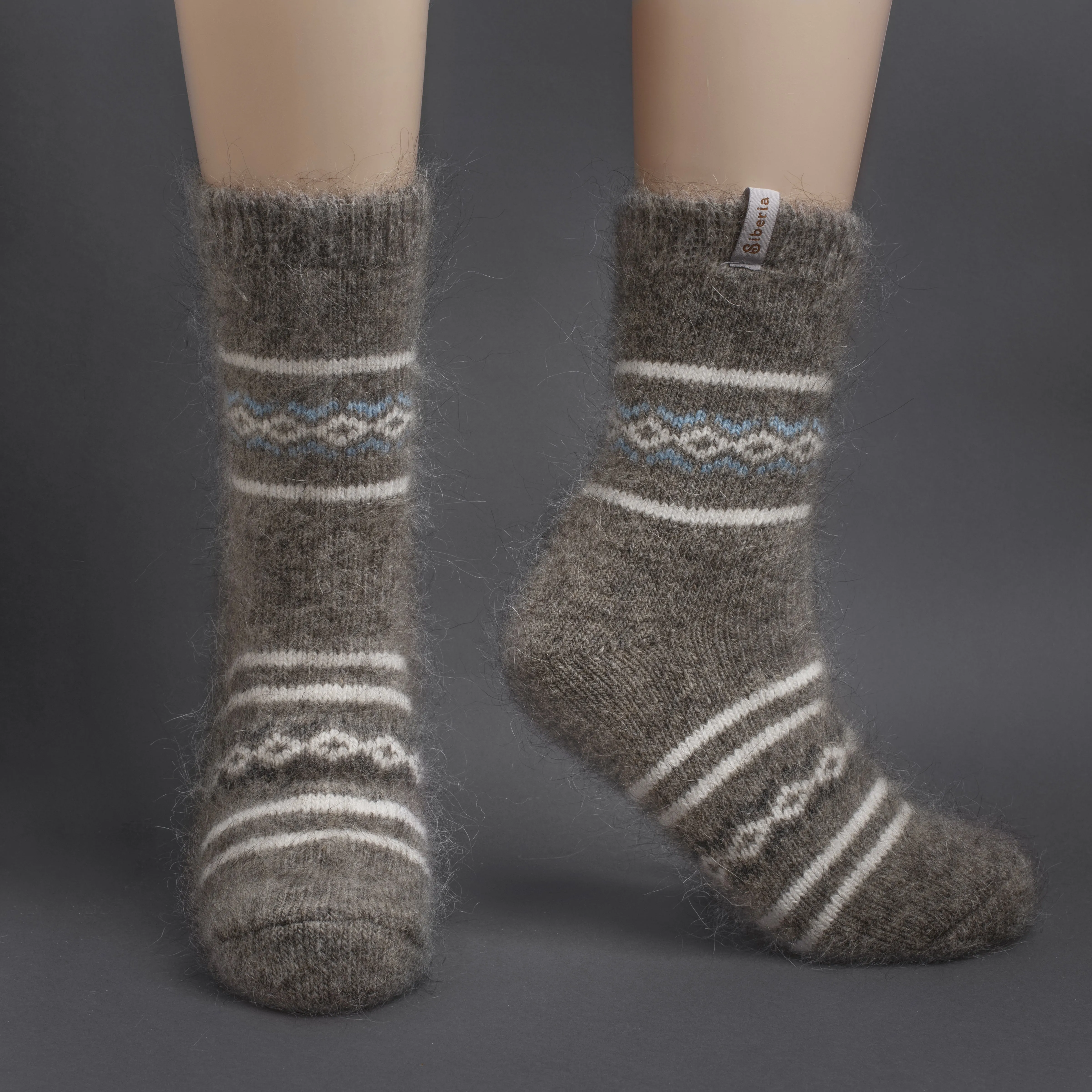 Unisex Arctic Fog Thick Goat Wool Crew Socks