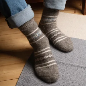 Unisex Arctic Fog Thick Goat Wool Crew Socks